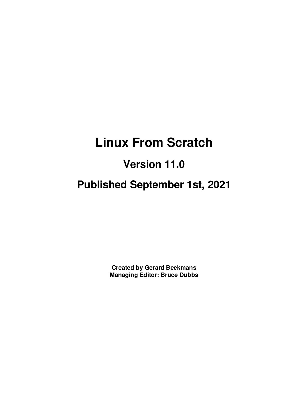 Linux From Scratch - Version 11.0